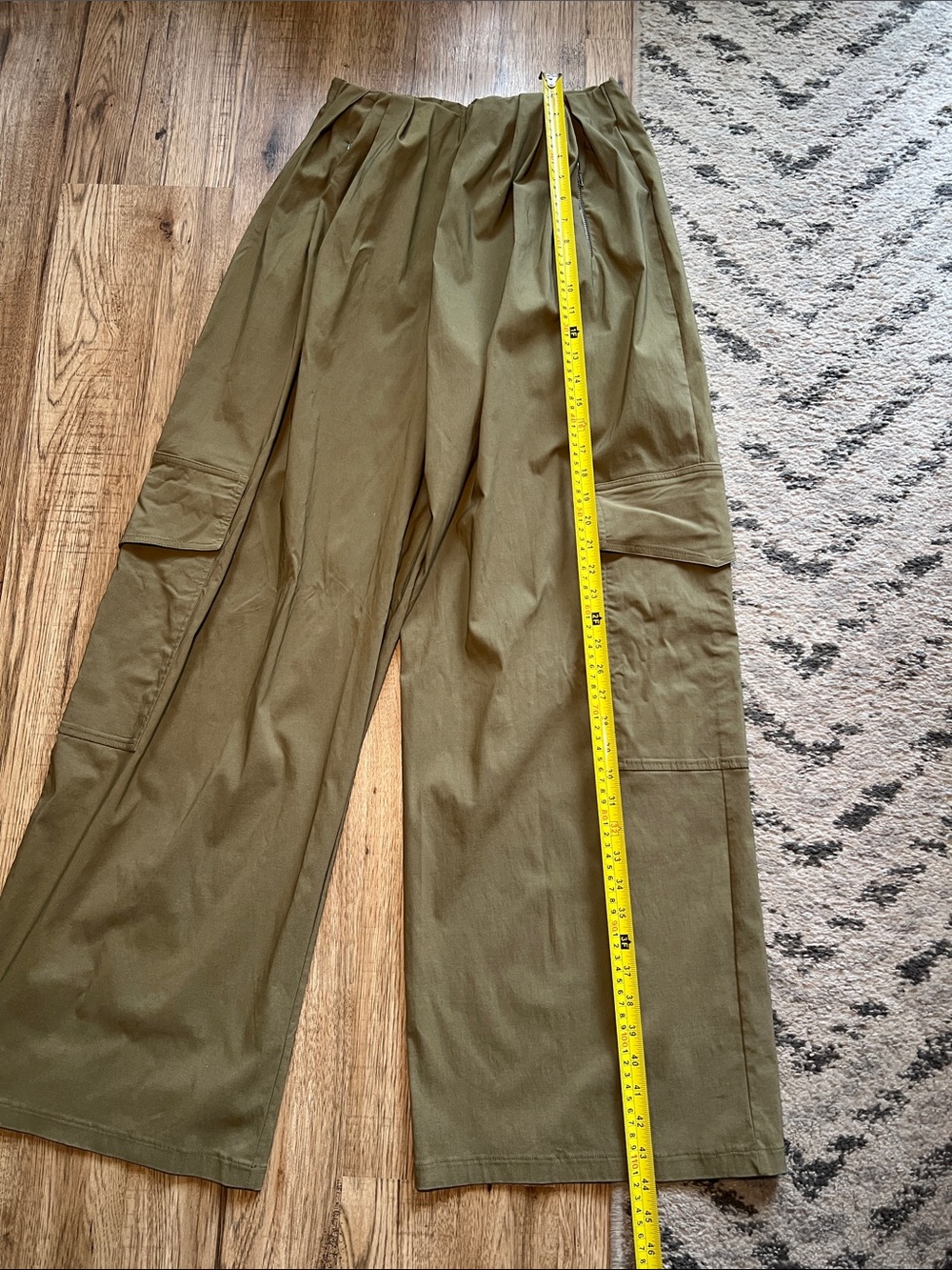 NEW! Zara Wide-Leg Cargo Pants in Olive ๐ซ Size M - Picture 3 of 8